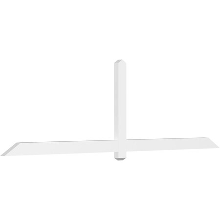 Ekena Millwork Eugene Architectural Grade PVC Gable Bracket, 108"W x 31 1/2"H x 2"D x 4"F, 7/12 Pitch GBP108X32X0204EUG00